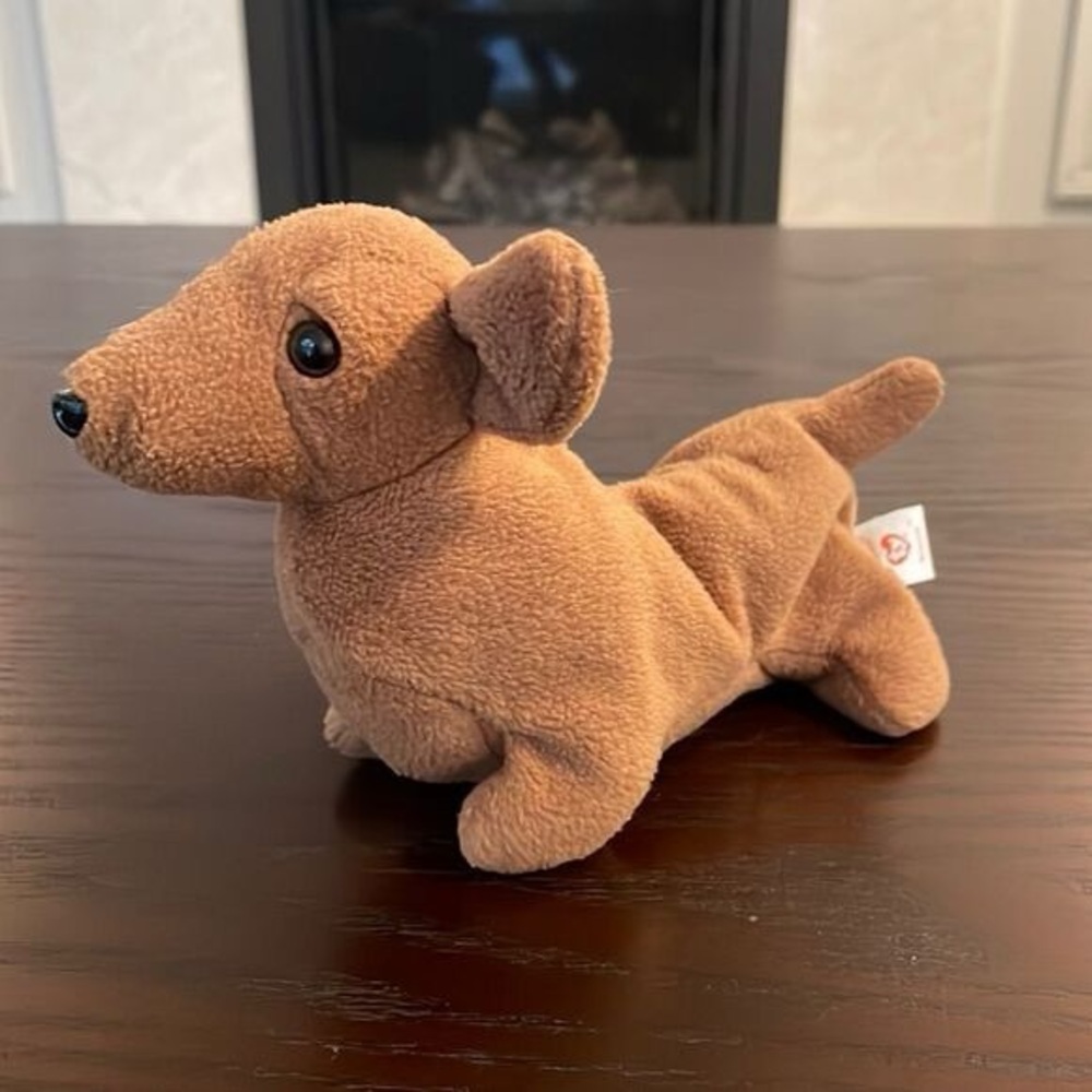 Weenie the Weiner Dog 1995 Vintage Ty Beanie Baby PE Pellets 9" long Great Cond